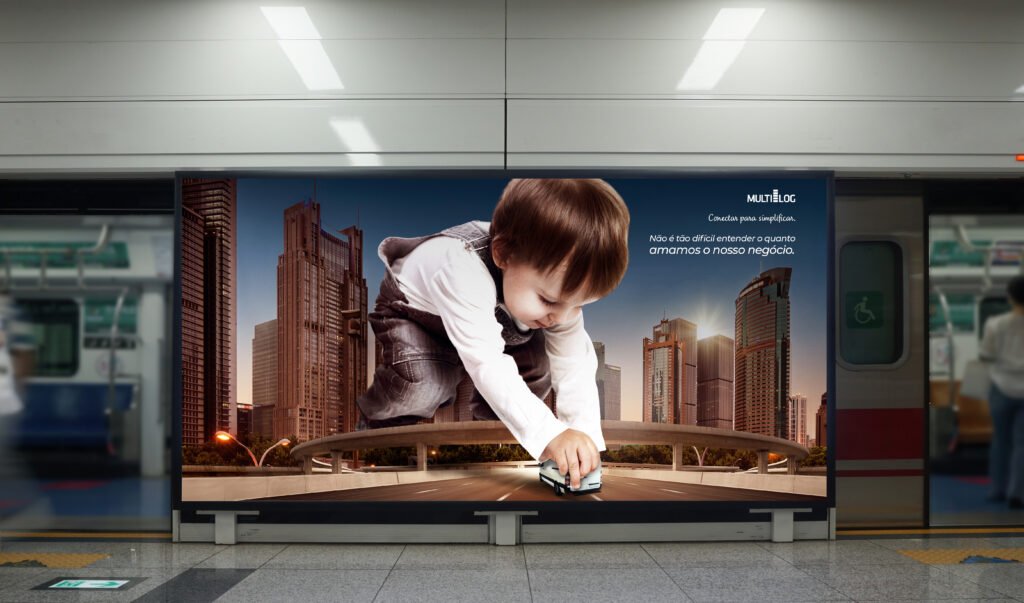 Painel em metrô